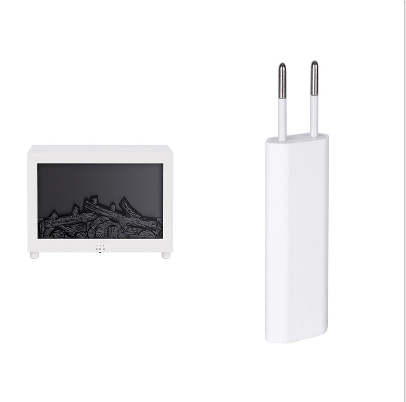 Flame Effect Humidifier – Colorful Aromatherapy Diffuser with Large Fog Volume & 3D Fireplace Design